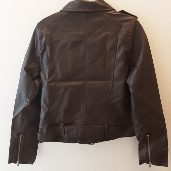 New Women's Brown Motorcycle Jacket - Picture 4 of 4